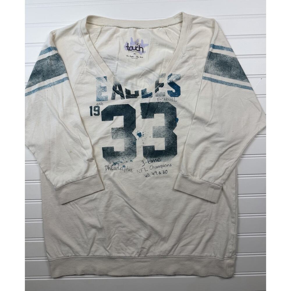 Philadelphia Eagles Touch Alyssa Milano Women’s XL Sweatshirt Shirt NFL Football
